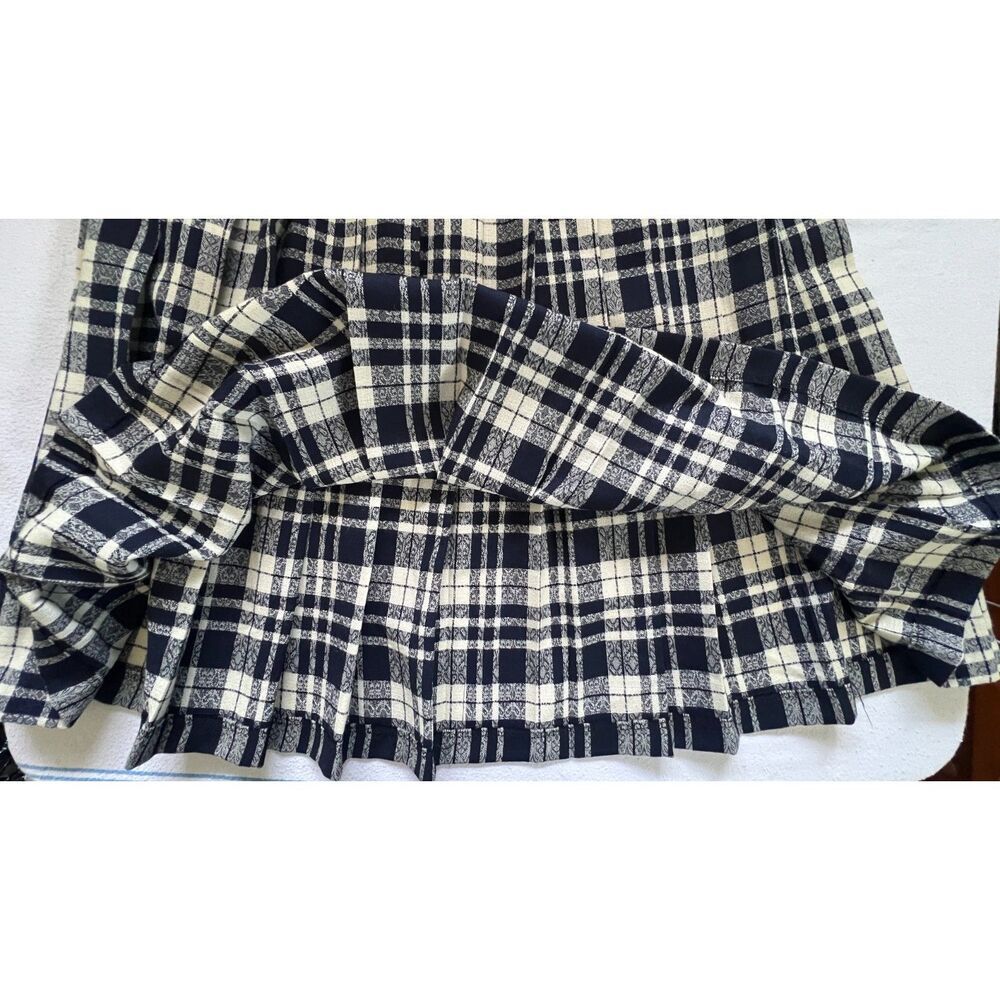 Vintage Pendleton Wool Plaid Black White Women's Skirt Size  12 - Picture 9 of 12